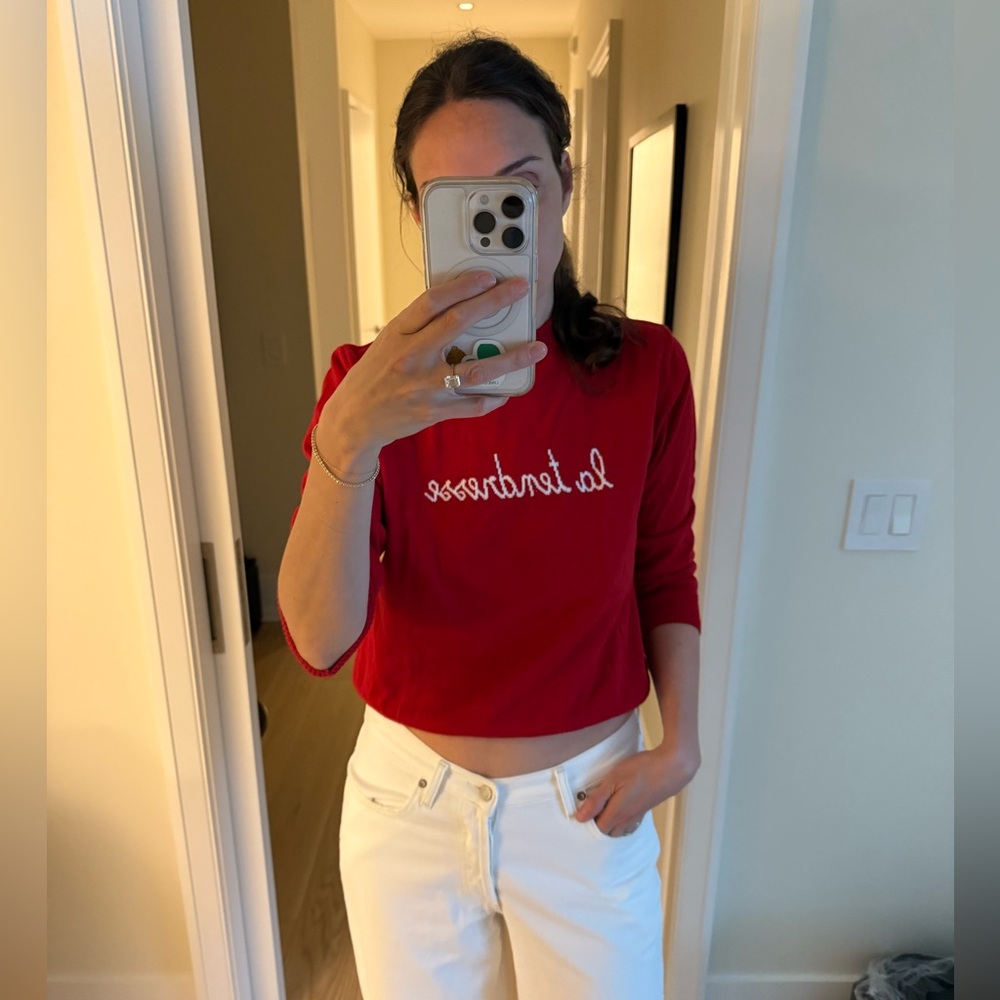 Maison Labiche french red sweater